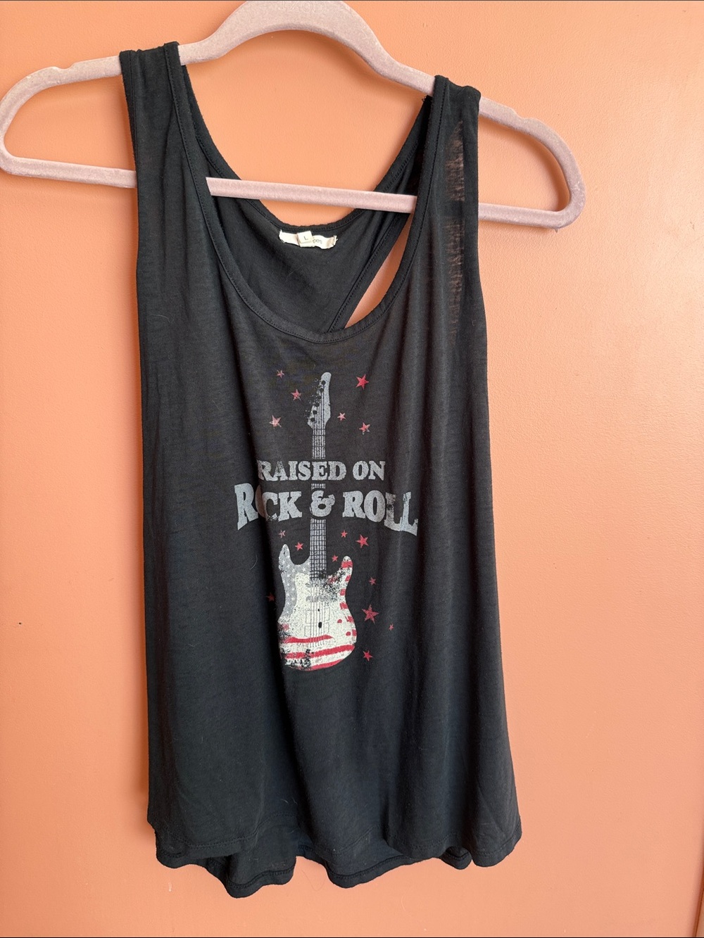 Maurices Black Graphic Tank with Guitar & Stars